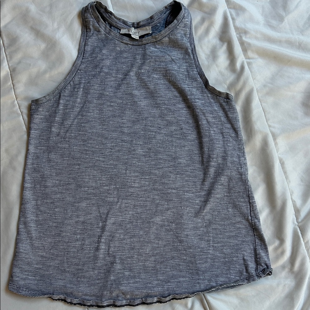 LOFT black & white stripe Tank Top
